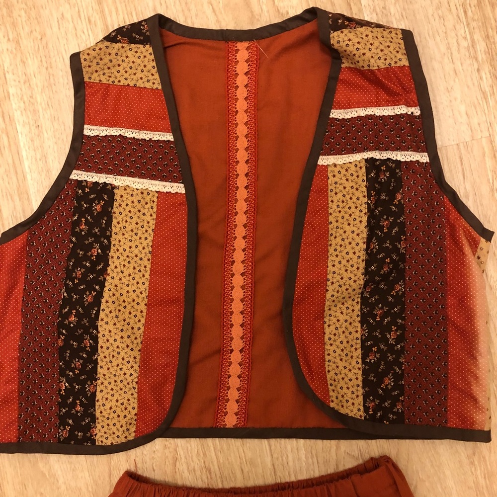 True vintage 70s Prairie set two pieces sm as is - Picture 7 of 8